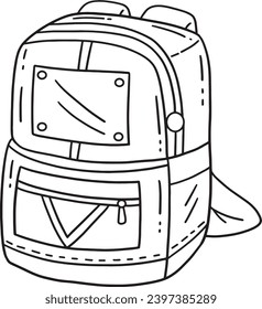 Rucksack einzeln auf Farbseite für Kinder