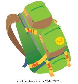 Backpack isolated illustration