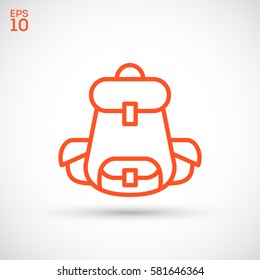 backpack isolated minimal icon. bag graph line vector icon for websites and mobile minimalistic flat design.