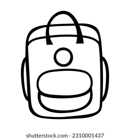 Backpack isolated on white background. 