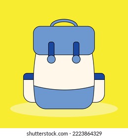 a backpack isolated on yelow background