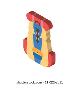 Backpack isometric left top view 3D icon