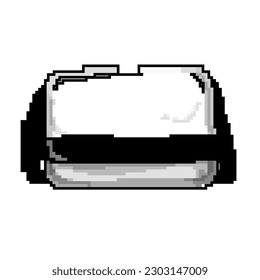 backpack laptop bag game pixel art retro vector. bit backpack laptop bag. old vintage illustration