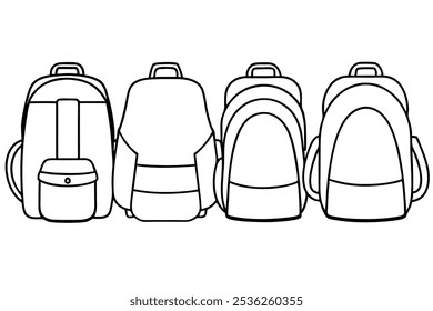 Backpack line art illustration simple elegant design for your needs (4)