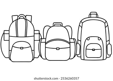 Backpack line art illustration simple elegant design for your needs (3)