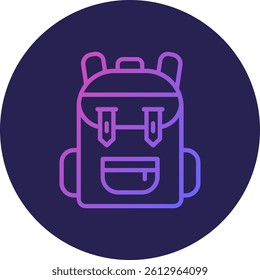 Backpack Line Circle Gradient Style