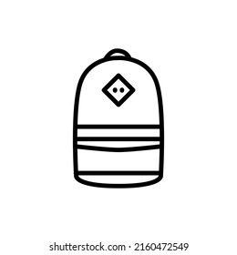 Icono de color de la línea de mochila. Elemento vector aislado. Pictograma de esquema para página web, aplicación móvil, promoción
