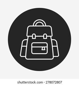 backpack line icon