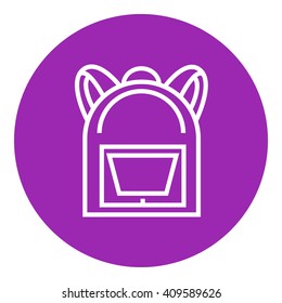 Backpack line icon.