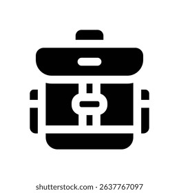 backpack line icon. Clean and minimalist vector icon for websites, mobile apps, presentations, and logos. Fully scalable and customizable for any project.