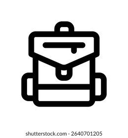 backpack line icon. Clean and minimalist vector icon for websites, mobile apps, presentations, and logos. Fully scalable and customizable for any project.