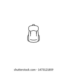 Backpack line icon design 1