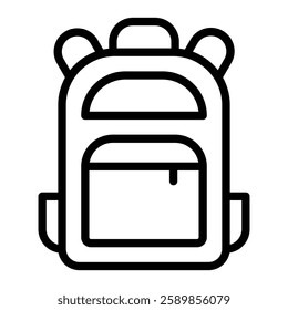 Backpack Line Icon Design For Personal And Commercial Use