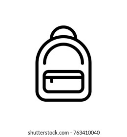 Backpack line icon. High quality black outline logo for web site design and mobile apps. Vector illustration on a white background.