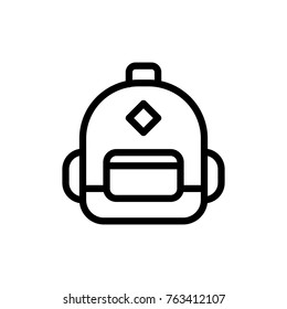 Backpack line icon. High quality black outline logo for web site design and mobile apps. Vector illustration on a white background.