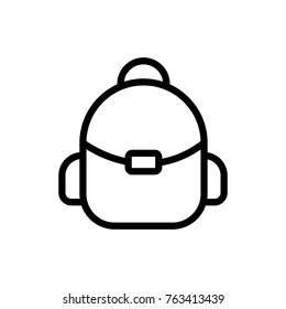 Backpack line icon. High quality black outline logo for web site design and mobile apps. Vector illustration on a white background.