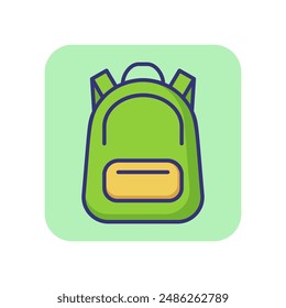 Backpack line icon. Hiking, rucksack, sports bag. Travel concept. Vector illustration can be used for topics like tourism, sport, accessories