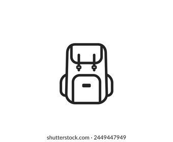 backpack line icon. hiking and travel symbol. isolated vector image for tourism design