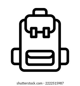 backpack line icon illustration vector graphic