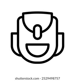 backpack line icon illustration vector graphic. Simple element illustration vector graphic, suitable for app, websites, and presentations isolated on white background
