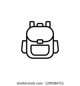 backpack line icon on white background