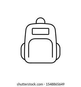 backpack line icon, outline vector logo illustration, linear pictogram isolated on white