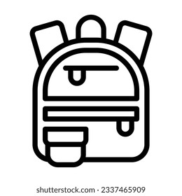 Backpack line icon. Perfect for graphic design, mobile, UI, and web masterpieces