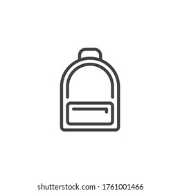 Backpack line icon. Rucksack linear style sign for mobile concept and web design. School bag outline vector icon. Symbol, logo illustration. Vector graphics
