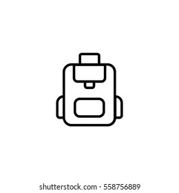 Backpack line icon, tourist bag