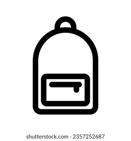 Backpack line icon. Vector graphics