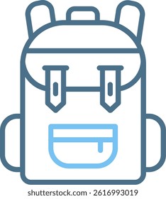 Backpack Line Two Colour Icon