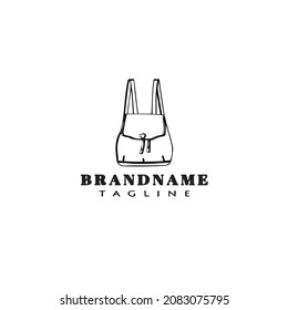backpack logo icon cartoon design template modern illustration