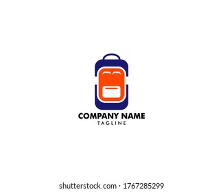 Backpack Logo Template Vector Icon Illustration Design