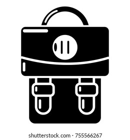 Backpack luggage icon. Simple illustration of backpack luggage vector icon for web