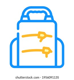 backpack lunchbox color icon vector. backpack lunchbox sign. isolated symbol illustration