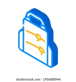 backpack lunchbox isometric icon vector. backpack lunchbox sign. isolated symbol illustration