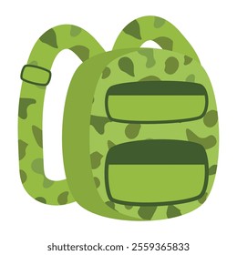 backpack military equipment isolated icon