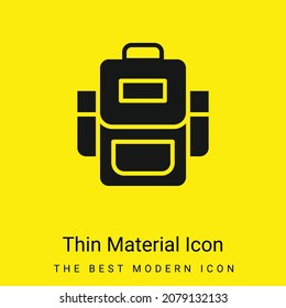 Backpack minimal bright yellow material icon