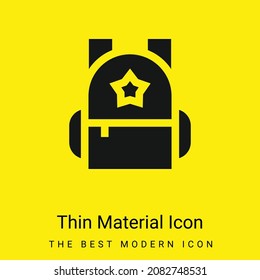 Backpack minimal bright yellow material icon