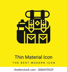Backpack minimal bright yellow material icon