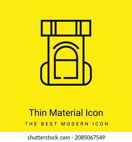 Backpack minimal bright yellow material icon
