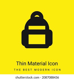 Backpack minimal bright yellow material icon