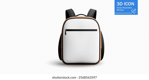 A backpack mockup showcases a blank, customizable design on a plain background. This versatile model is ideal for branding and creative projects, inviting design innovations.