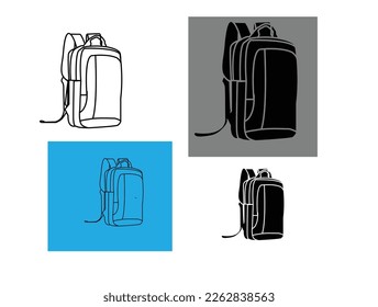 Backpack Mockup, Sketch For Your Design. Royalty Free EPS, Clip arts, Vectors, And Stock Illustration Free download vector design school bag 