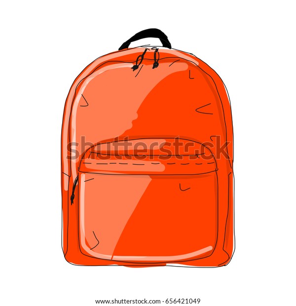 Download Backpack Mockup Sketch Your Design Stock Vector Royalty Free 656421049