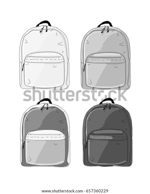 Download Backpack Mockup Sketch Your Design Stock Vector Royalty Free 657360229