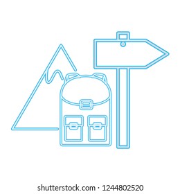 backpack mountain signal guide neon