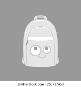 backpack with a muzzle for girls, pink, vector format.