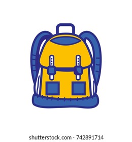 backpack object with pockets and closures design