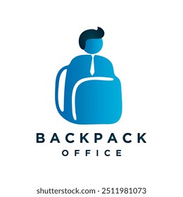 Backpack Office logo illustration design.